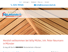 Tablet Screenshot of neumann-dach.de